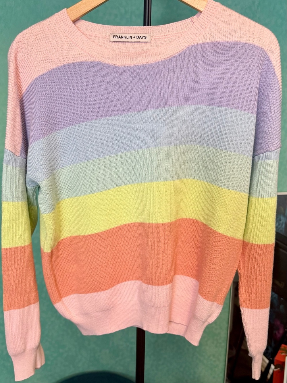 ✨🌈Franklin + Daysi Pastel Rainbow Stripe Sweater - Multicolor